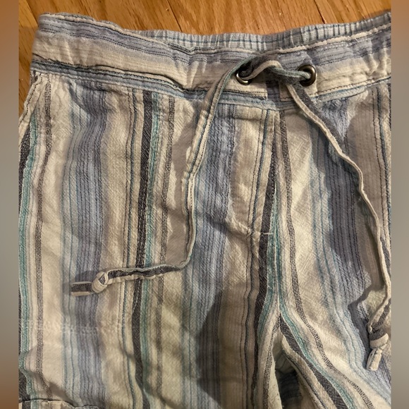 James Per-Se Striped Modal Shorts Elastic Waistband Blue & White Size Large - Picture 5 of 10